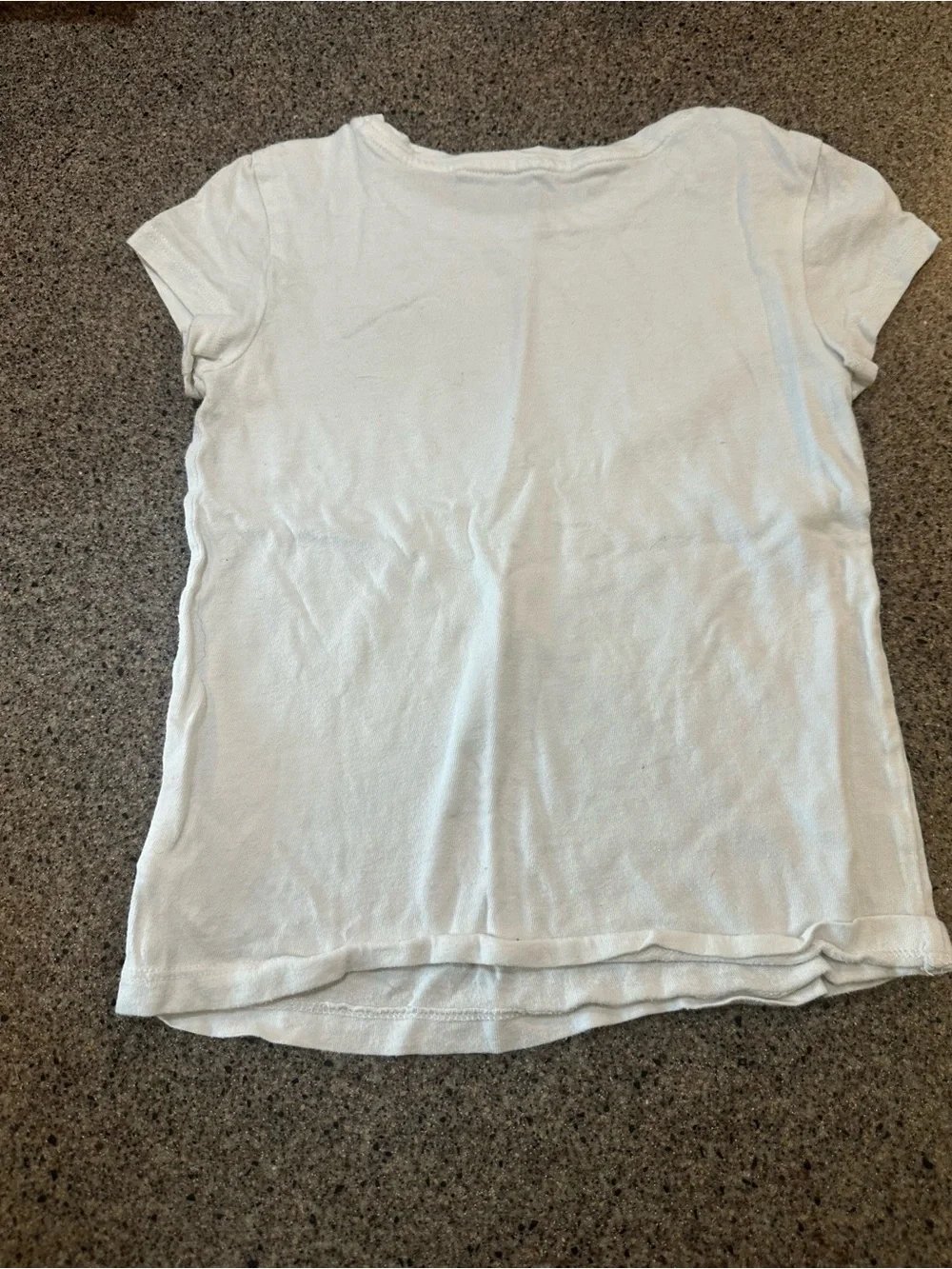 GAP White Tee with Blue & Purple Butterfly Graphic